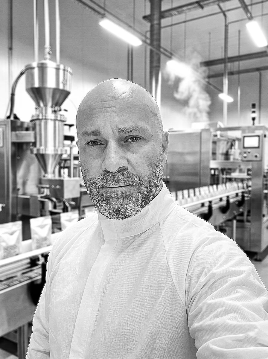 Mario Radosavljevic, Blackstone Group OPS Sachet Factory Production Quality Control Check.